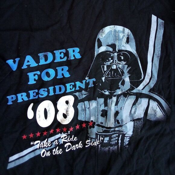 Deadstock Darth Vader For President 2008 Ride Dark Side T-Shirt - Picture 1 of 7